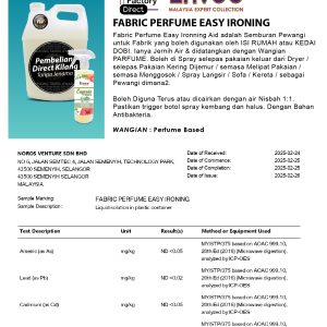 Spray Pewangi Fabrik Anti Kedut(Fabric Parfume Easy Ironing) - Image 3