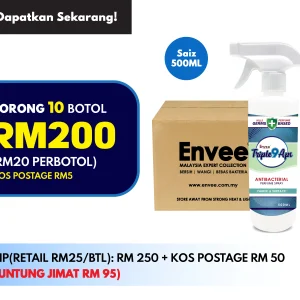 Borong 10 Botol Triple9 Aps Antibacterial Parfume 500ml - Image 1