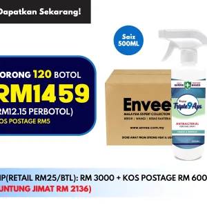 Borong 120 Botol Triple9 Aps Antibacterial Parfume 500ml - Image 1